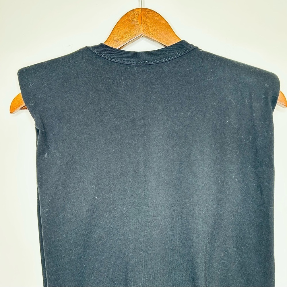 Design Lab Black Knit Sleeveless Aline Padded Shoulder Top XS - Picture 5 of 9